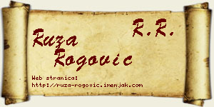 Ruža Rogović vizit kartica